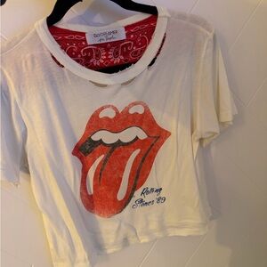 Daydreamer Rolling Stones White Graphic T-Shirt